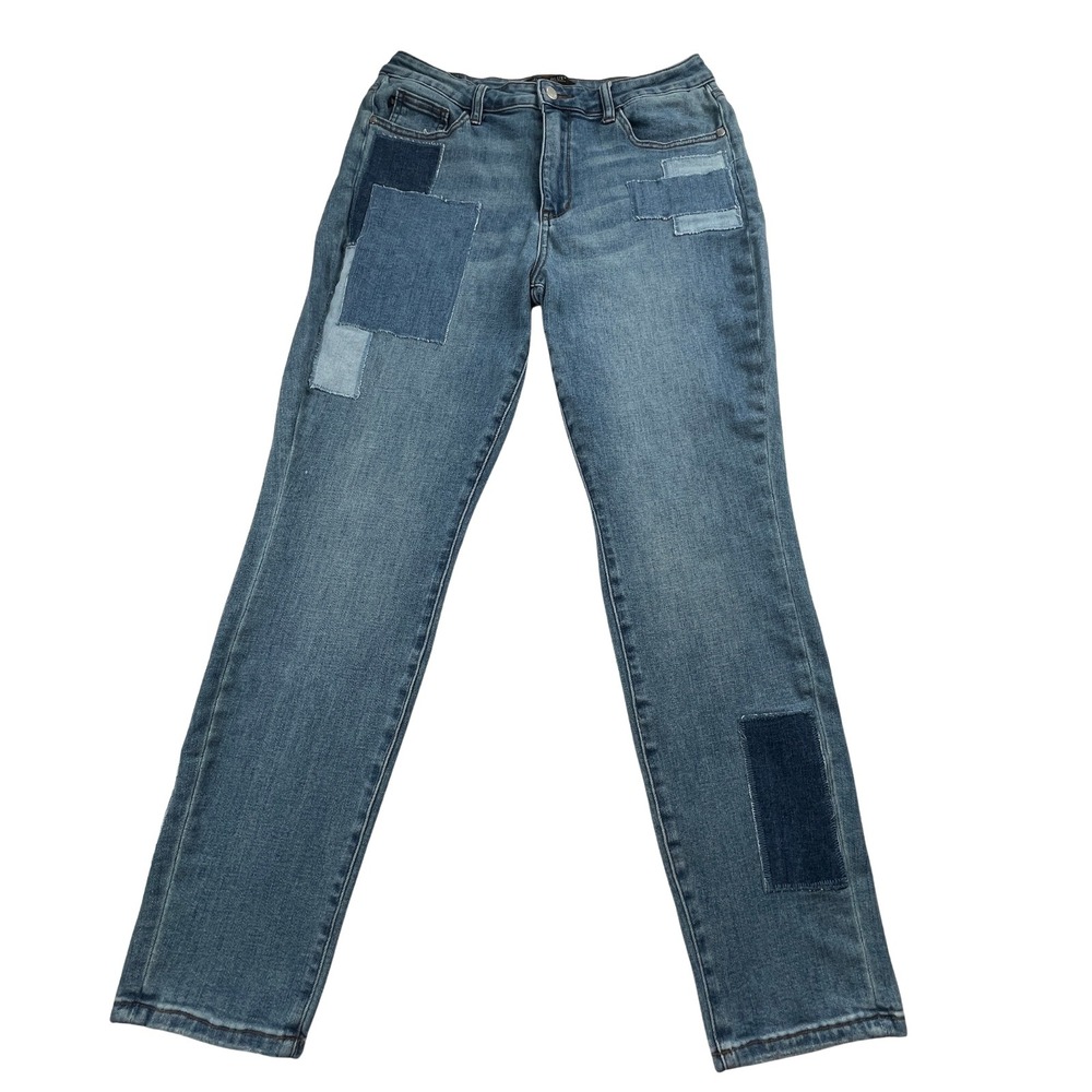 Judy Blue Eliza 88499 High Waist Patchwork Boyfriend Jeans 13/31 Stretch Denim